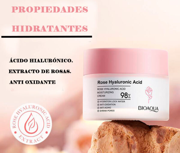 CREMA ROSAS Y ACIDO HIALURONICO BIOAQUA